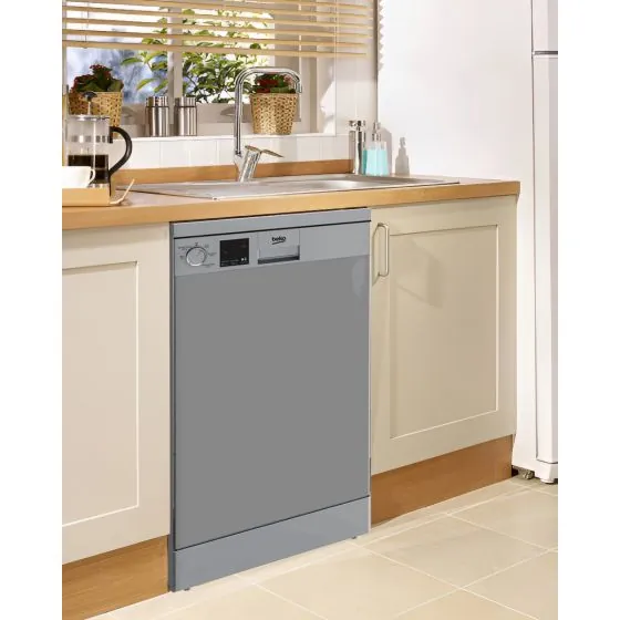 BEKO Digital Slimline Dishwasher Half Load 10 Persons 5 Programs 45 cm Silver DVS05020S