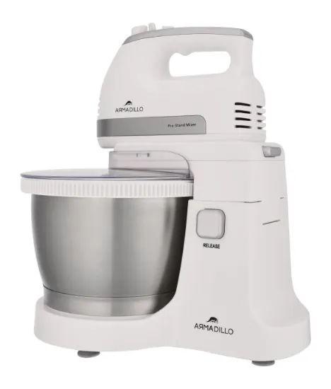 Armadillo mixer, 500 watt, 5 speed, 3.5 liter bowl, White