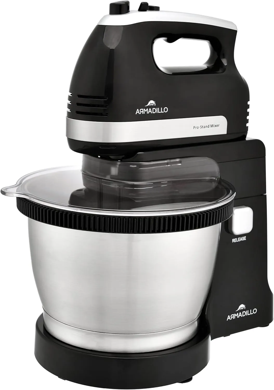 Armadillo mixer, 500 watt, 5 speed, 3.5 liter bowl, black