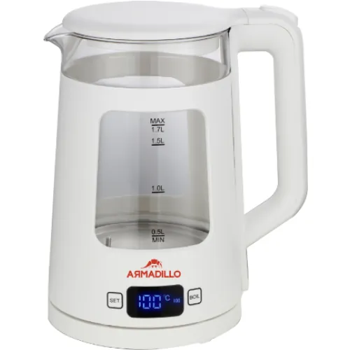 Armadillo Glass Kettle Digital 1.7L (1850 2200W) White