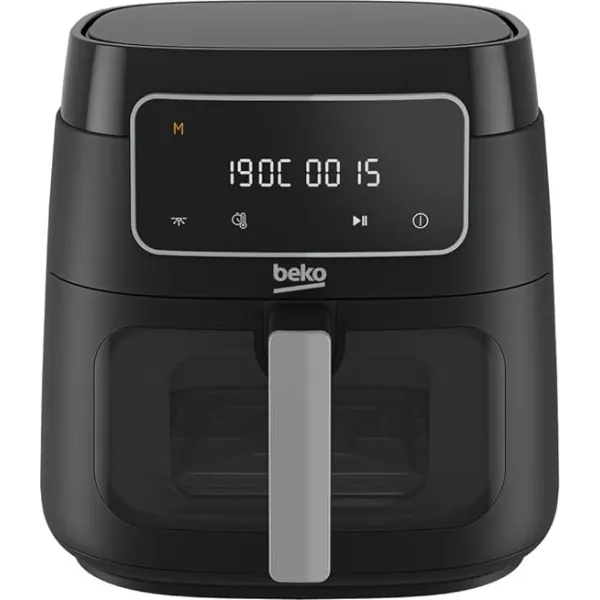 Beko 1750W Oil Free Air Fryer, 7.6 Litre Capacity, Black