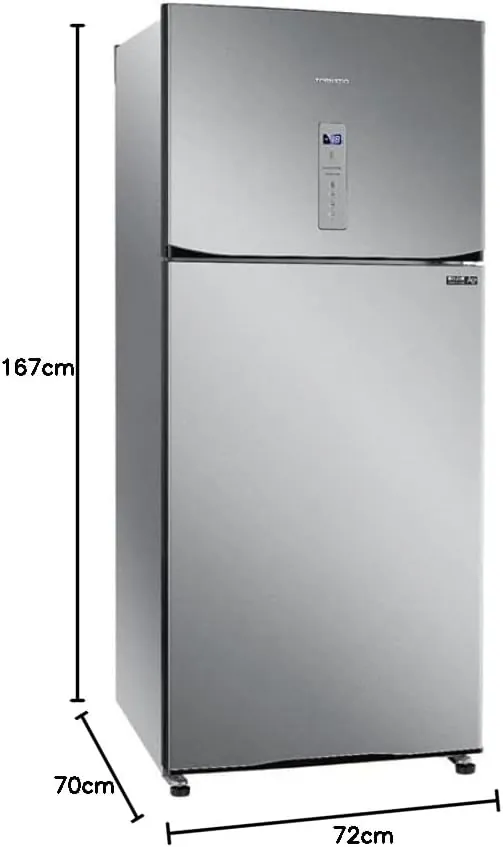 TORNADO Refrigerator Digital, No Frost 450 Liter, Silver RF 580AT SL