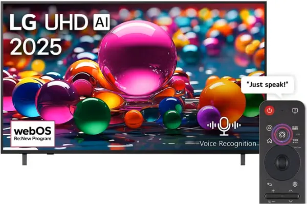 LG 55 Inch 4K UHD Smart LED TV with Built in Receiver   55UT80006LB