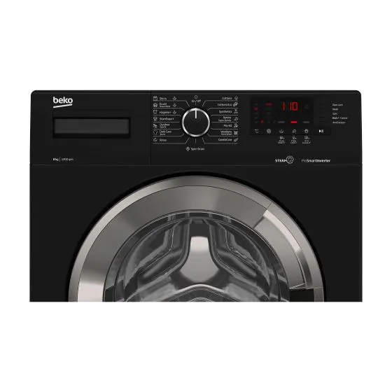 Beko Automatic Front Loading Washing Machine, 8 Kg, Inverter Motor, Black   WTV 8612 XBCI