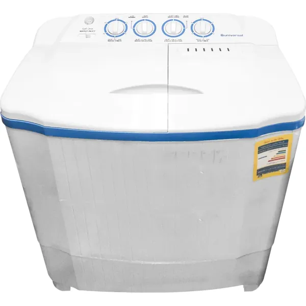 Universal Powermatic 10kg Semi Automatic Clothes Washer, 2 Tub, 2 Motors, White, Model, WHA WHI 10KG UNI