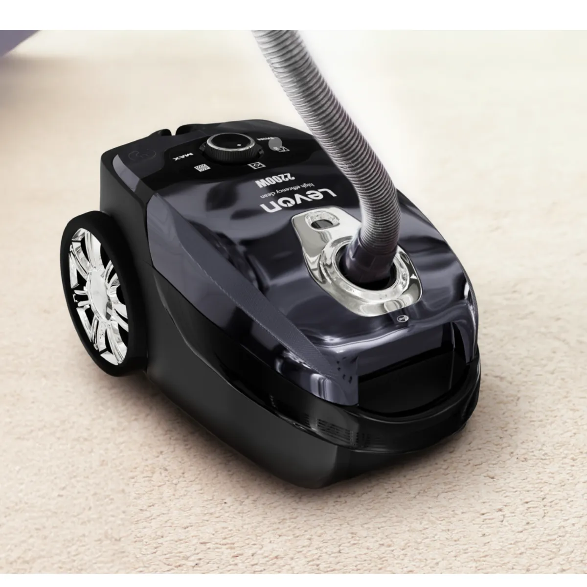Livon Vacuum Cleaner, 2200 Watt, Dust Bag, Dark Blue