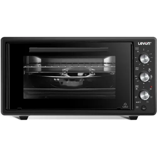 Livon Electric Oven 45 Litres Black Double Grill and Double Glass Fan