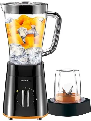 Kenwood Blender Smoothie Maker With Grinder Mill, Ice Crush Function, 2 L, 500 Watts, BLP15.150BK Black   International Warranty